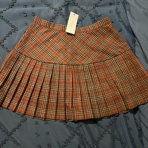 Multi colored plaid school girl skirt
